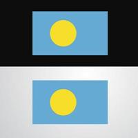 diseño de banner de bandera de palau vector