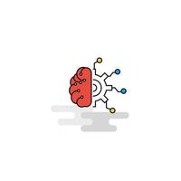 Flat Neurons Icon Vector