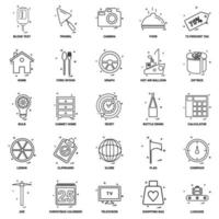 25 Business Concept Mix Line Icon set vector