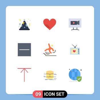 Stock Vector Icon Pack of 9 Line Signs and Symbols for failed business screen minus delete Editable Vector Design Elements