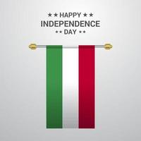 Hungary Independence day hanging flag background vector