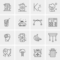 16 Universal Business Icons Vector Creative Icon Illustration to use in web and Mobile Related project