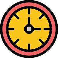 Alarm Clock Stopwatch Time  Flat Color Icon Vector icon banner Template