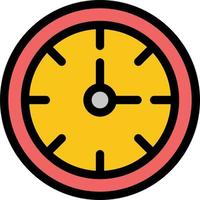 Alarm Clock Stopwatch Time  Flat Color Icon Vector icon banner Template