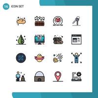 16 Creative Icons Modern Signs and Symbols of color security house keys deliver Editable Creative Vector Design Elements