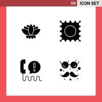 Modern Set of Solid Glyphs and symbols such as flower help drug call contact funny Editable Vector Design Elements