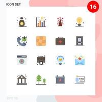 16 Creative Icons Modern Signs and Symbols of market idea love education valentines day Editable Pack of Creative Vector Design Elements