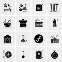 16 Universal Business Icons Vector Creative Icon Illustration to use in web and Mobile Related project