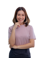 mujer asiática, empresaria profesional sonriendo y con confianza png