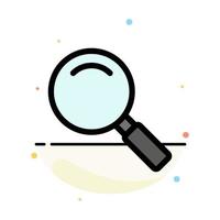 Glass Look Magnifying Search Abstract Flat Color Icon Template vector