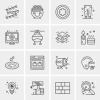 16 Universal Business Icons Vector Creative Icon Illustration to use in web and Mobile Related project