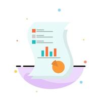 informe de papel de marketing de datos comerciales de análisis de auditoría plantilla de icono de color plano abstracto vector