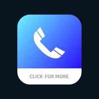 Call Phone Ring Telephone Mobile App Button Android and IOS Glyph Version vector