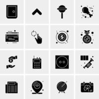 16 iconos de negocios universales vector ilustración de icono creativo para usar en proyectos relacionados con la web y dispositivos móviles