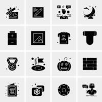 16 iconos de negocios universales vector ilustración de icono creativo para usar en proyectos relacionados con la web y dispositivos móviles