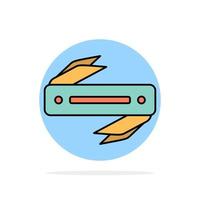 Knife Razor Sharp Blade Abstract Circle Background Flat color Icon vector