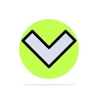 Arrow Down Back Abstract Circle Background Flat color Icon vector