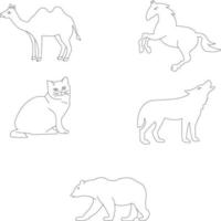 diseño de imagen vectorial de colección de animales vector