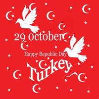 national day turkey independence day republic day vector