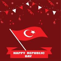 turkey republic day independence vector