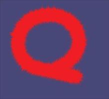 alphabet q in fur vector