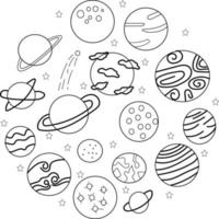 universe planet design vector