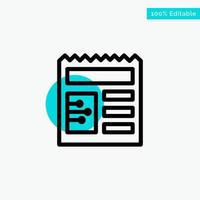 Document Basic Ui turquoise highlight circle point Vector icon