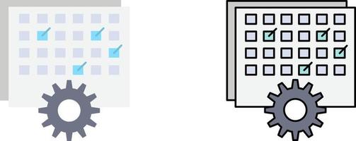 Event management processing schedule timing Flat Color Icon Vector