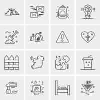 16 Universal Business Icons Vector Creative Icon Illustration to use in web and Mobile Related project