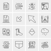 16 Universal Business Icons Vector Creative Icon Illustration to use in web and Mobile Related project