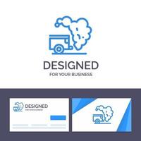 tarjeta de visita creativa y plantilla de logotipo entorno de volcado contaminación de basura ilustración vectorial vector