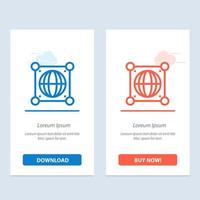 Globe Global World Science  Blue and Red Download and Buy Now web Widget Card Template vector