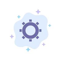 Cogs Gear Setting Blue Icon on Abstract Cloud Background vector