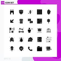 Set of 25 Modern UI Icons Symbols Signs for down time clock hand watch hand watch wireframe Editable Vector Design Elements