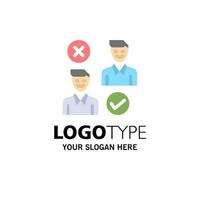 Group User Job good cancel Business Logo Template Flat Color vector
