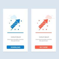 Firework Fire Easter Day  Blue and Red Download and Buy Now web Widget Card Template vector