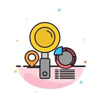 Search Location Finder Graph  Abstract Flat Color Icon Template vector