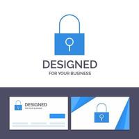 Creative Business Card and Logo template Lock Password Password Lock Secure Password Vector Illustration