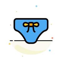 Beach Bikini Clothes Clothing Abstract Flat Color Icon Template vector