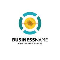 Dart Focus Target Dollar Business Logo Template Flat Color vector