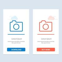 Camera Image Photo Basic  Blue and Red Download and Buy Now web Widget Card Template vector