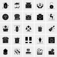 25 iconos de negocios universales vector ilustración de icono creativo para usar en proyectos relacionados con la web y dispositivos móviles