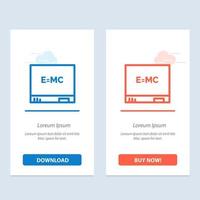 Board Education Formula  Blue and Red Download and Buy Now web Widget Card Template vector