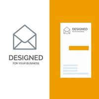 Sms Email Mail Message Grey Logo Design and Business Card Template vector