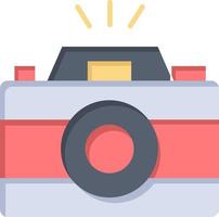 Camera Image Photo Picture  Flat Color Icon Vector icon banner Template