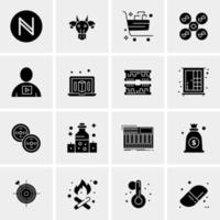 16 iconos universales de negocios vector ilustración de icono creativo para usar en proyectos relacionados con la web y dispositivos móviles