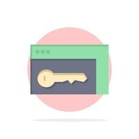 Browser Security Key Room Abstract Circle Background Flat color Icon vector