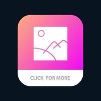 Image Gallery Picture Sun Mobile App Button Android and IOS Glyph Version vector