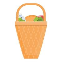 Leisure basket icon, cartoon and flat style vector