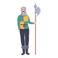 vector de dibujos animados de icono de guerrero de castillo. caballero medieval